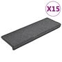 Voir la diapositive 2 : VIDAXL Tapis d'escalier 15 pcs 65x21x4 cm Gris fonce