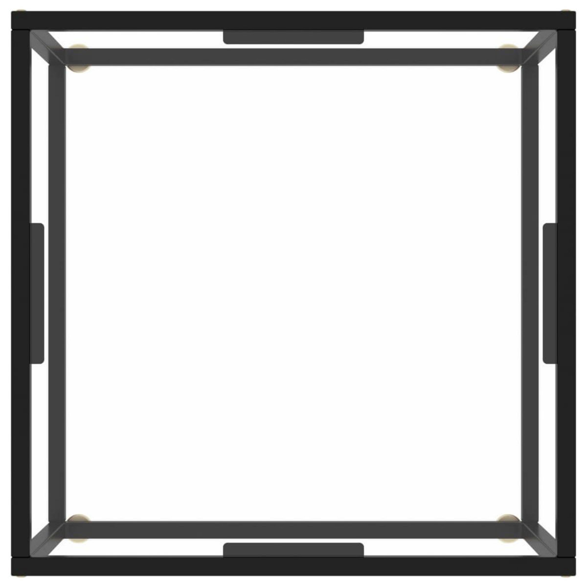 VIDAXL Table basse Noir avec verre trempe 60x60x35 cm
