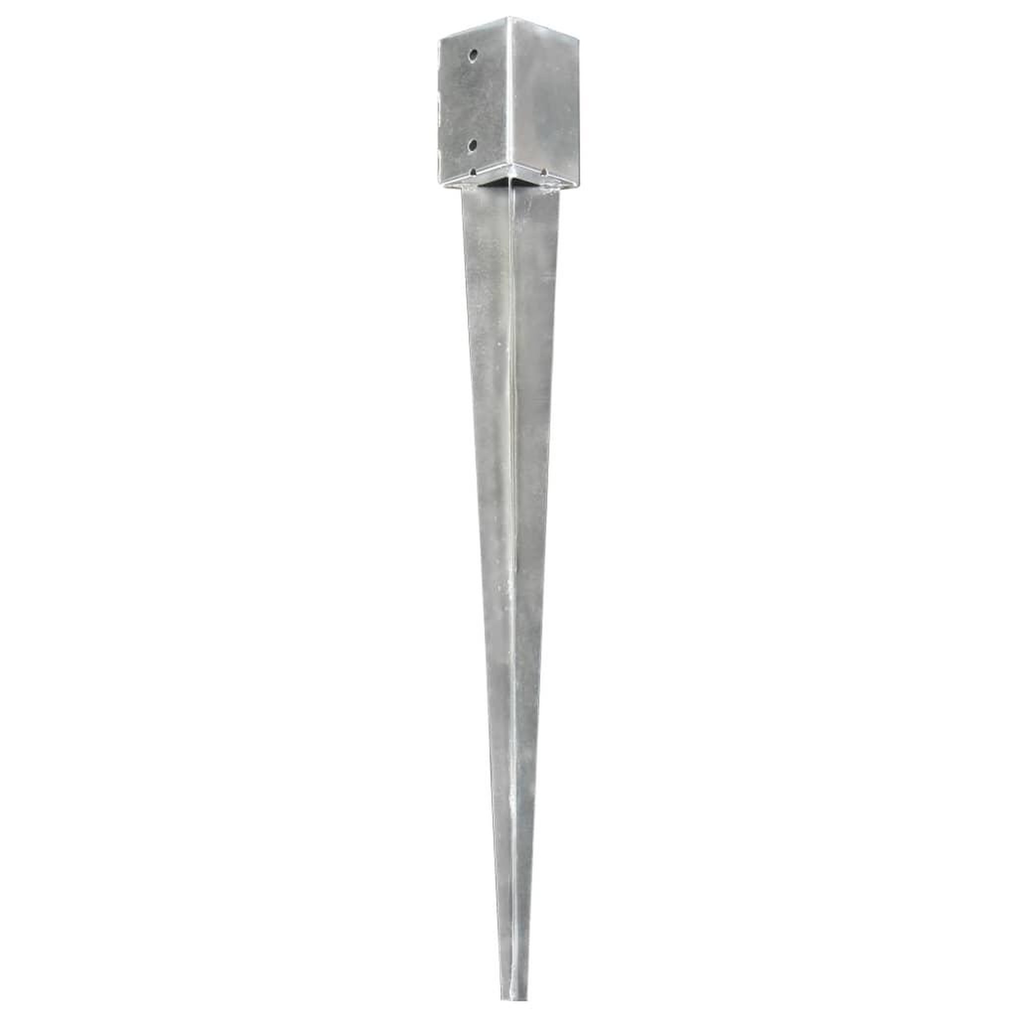 Voir la diapositive 2 : VIDAXL Piquets au sol 12 pcs Argente 9x9x90 cm Acier galvanise