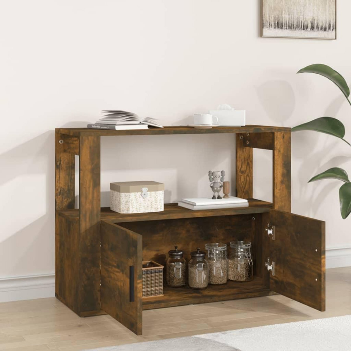 VIDAXL Buffet Chene fume 80x30x60 cm Bois d'ingenierie