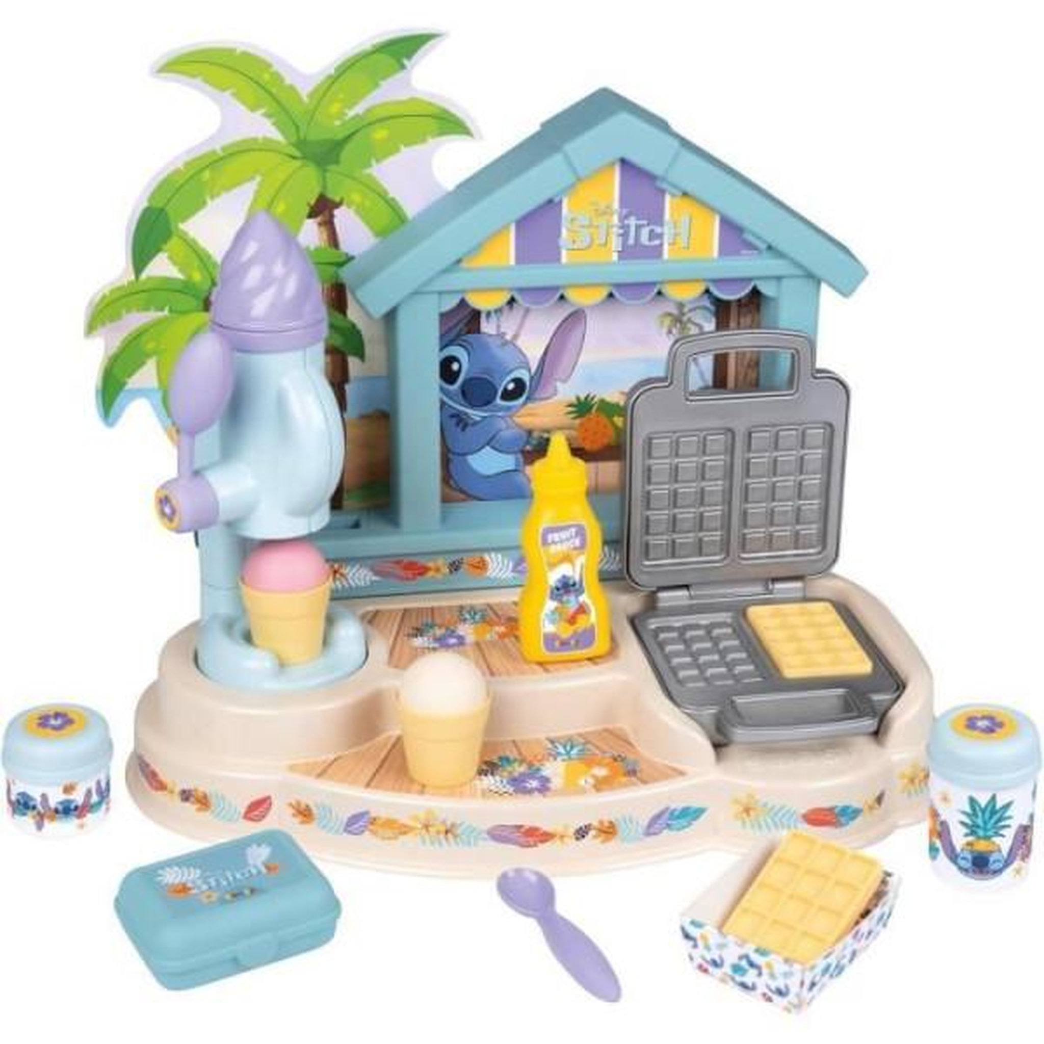 SMOBY SMOBY - Paillote Gourmande Stitch - Fabrique a glaces et gaufrier