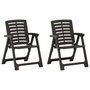 Voir la diapositive 1 : VIDAXL Chaises de jardin lot de 2 Plastique Anthracite