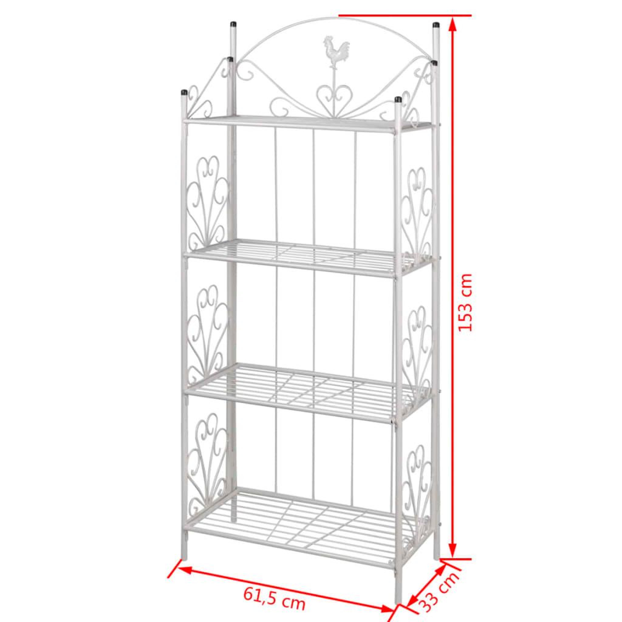 Voir la diapositive 5 : VIDAXL Support pour plantes Carre Blanc
