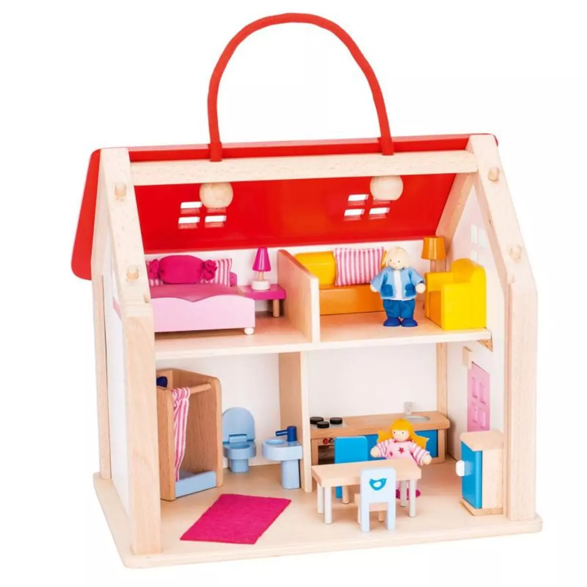 Goki GOKI Wooden doll house Kit with Accessories