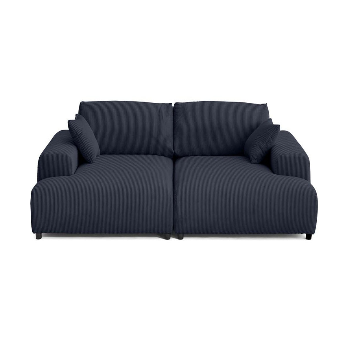 LISA DESIGN Garance - canapé droit 4 places double méridienne - assise profonde - en velours côtelé