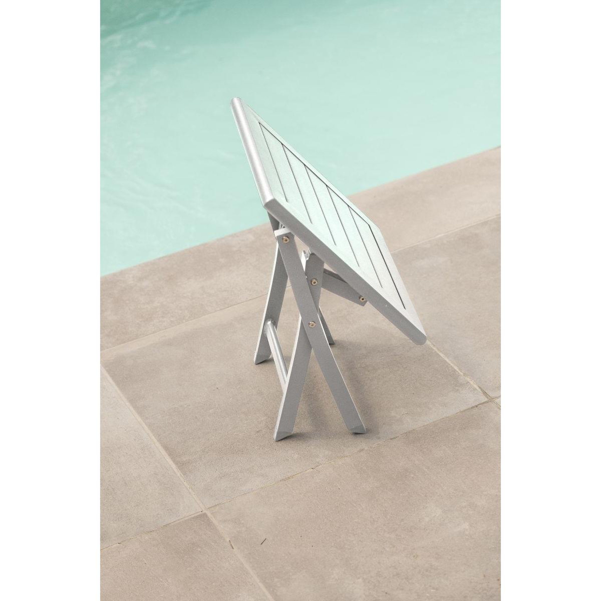 Voir la diapositive 3 : Paris Prix Table d'appoint de jardin pliante  marius  43cm blanc