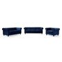 Voir la diapositive 6 : Paris Prix Canapé 3 Places Velours  Chesterfield  209cm Bleu