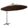 Voir la diapositive 2 : VIDAXL Parasol suspendu avec poteau taupe 3 m