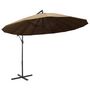 Voir la diapositive 2 : VIDAXL Parasol suspendu avec poteau taupe 3 m