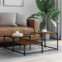 Voir la diapositive 3 : VIDAXL Table basse chene marron 87,5x87,5x40 cm bois d'ingenierie