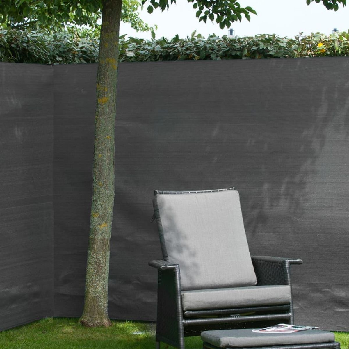 NATURE Nature Brise-vue de jardin PE 1,2 x 5 m Anthracite
