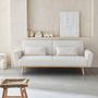 Voir la diapositive 2 : SWEEEK Canapé convertible à bouclettes blanches- Oskar - 2 - 3 places scandinave droit avec pieds bois