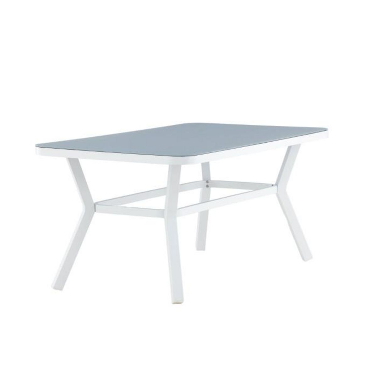 Paris Prix Table de Jardin  Virya  160cm Blanc & Gris