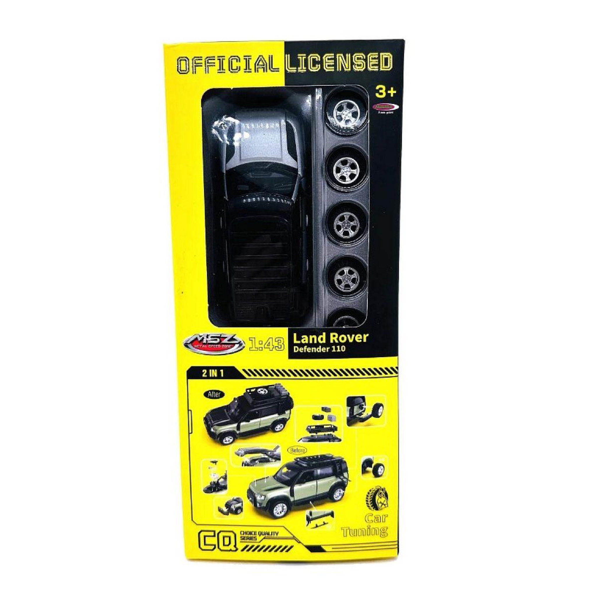 Voir la diapositive 3 : Jamara Land rover defender 110 miniature 1:43 argent 2en1