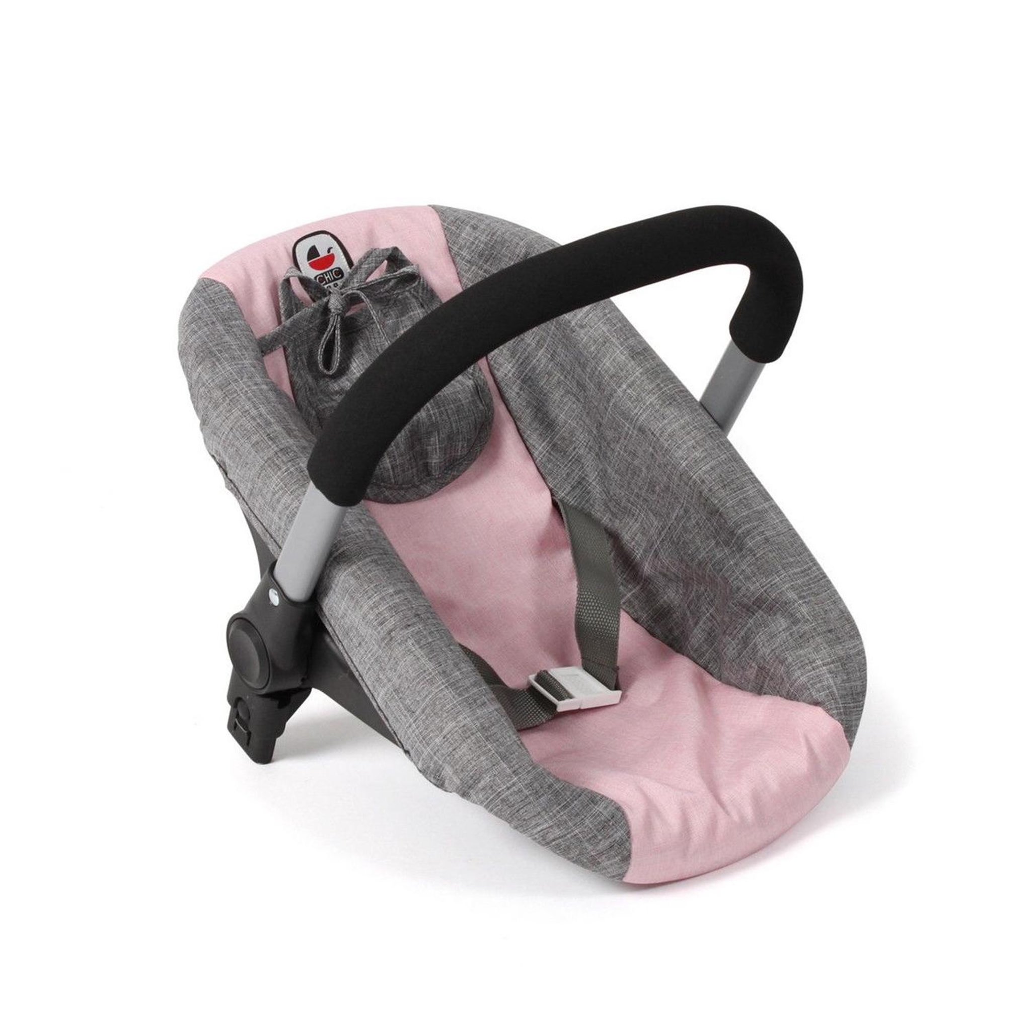 BAYER CHIC 2000 Siège auto pour poupée avec adaptateur - Gris-rose