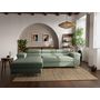 Voir la diapositive 1 : BEST MOBILIER Pablo - canapé d'angle gauche - 6 places - convertible avec coffre et têtières réglables - en velours côtelé