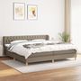 Voir la diapositive 2 : VIDAXL Sommier a lattes de lit avec matelas Taupe 200x200 cm Tissu