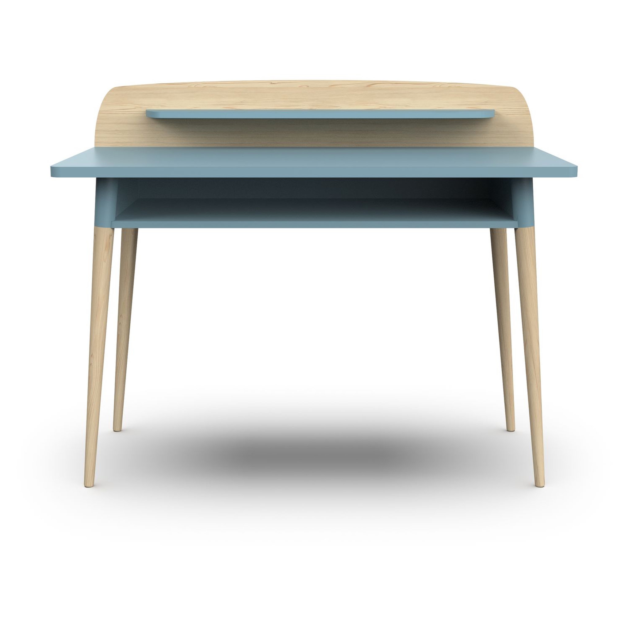 Voir la diapositive 1 : Bureau enfant 1 niche bleu L110 cm LINIA 