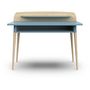 Voir la diapositive 1 : Bureau enfant 1 niche bleu L110 cm LINIA 