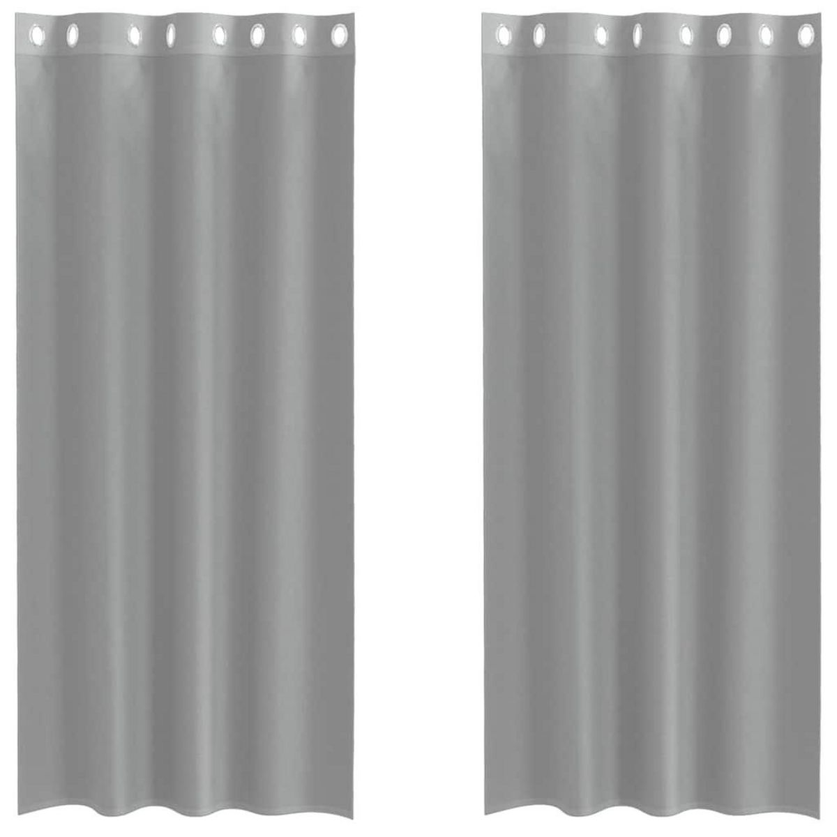 VIDAXL Rideaux en voile avec œillets 2 pcs gris clair 140x245 cm