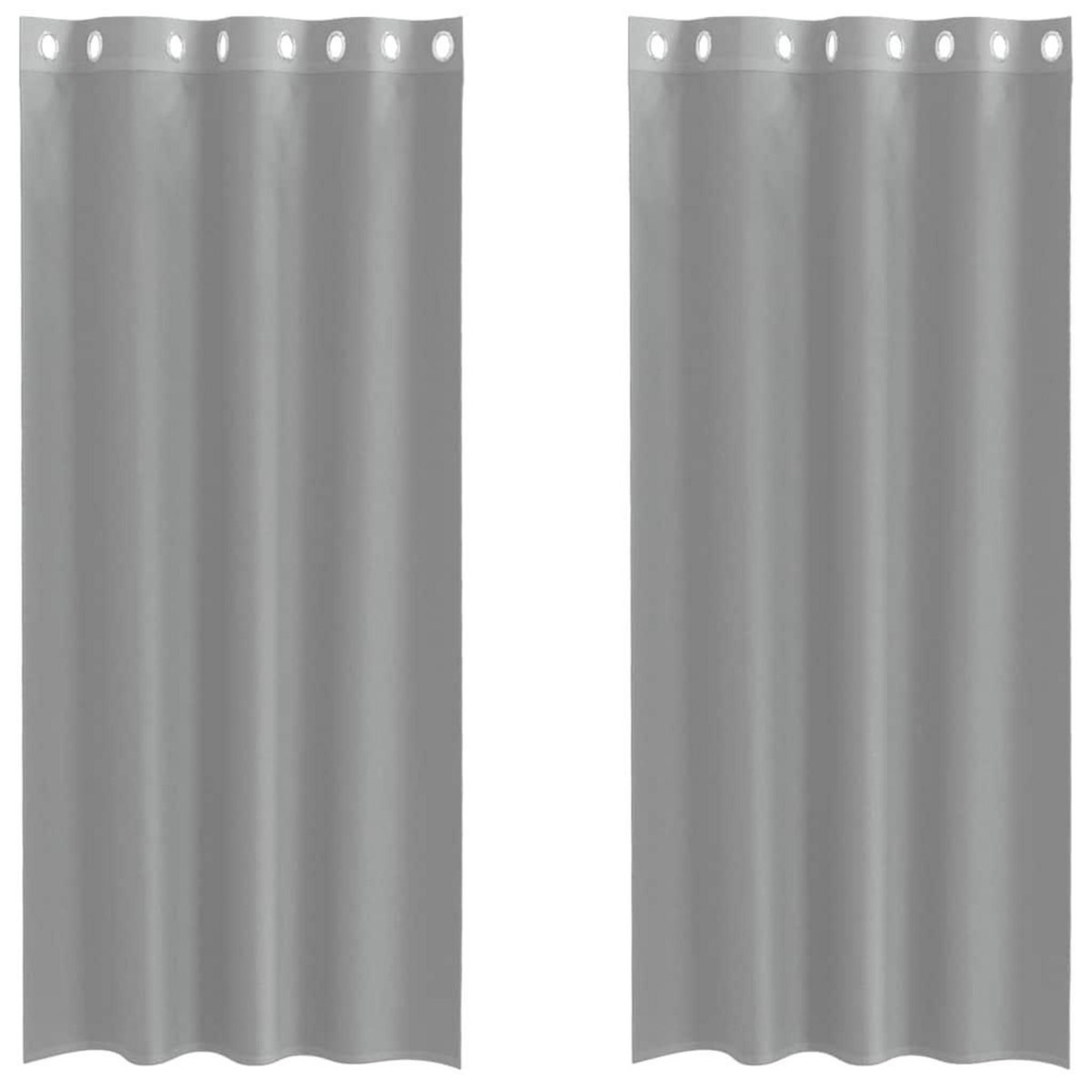 VIDAXL Rideaux en voile avec œillets 2 pcs gris clair 140x245 cm