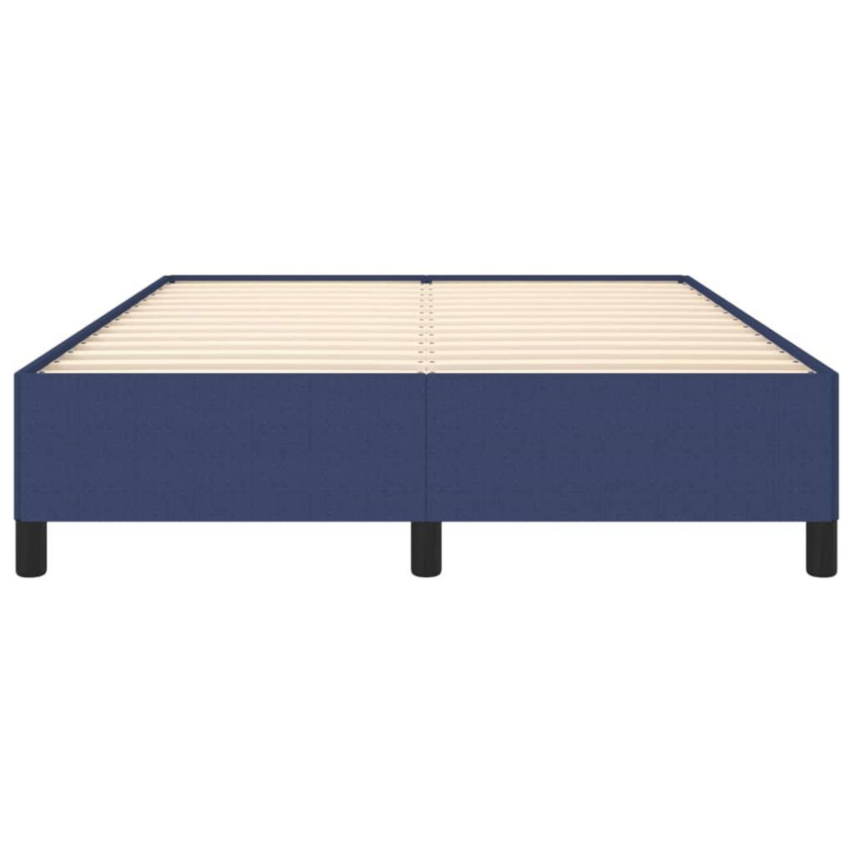 VIDAXL Cadre de lit sans matelas bleu 140x200 cm tissu