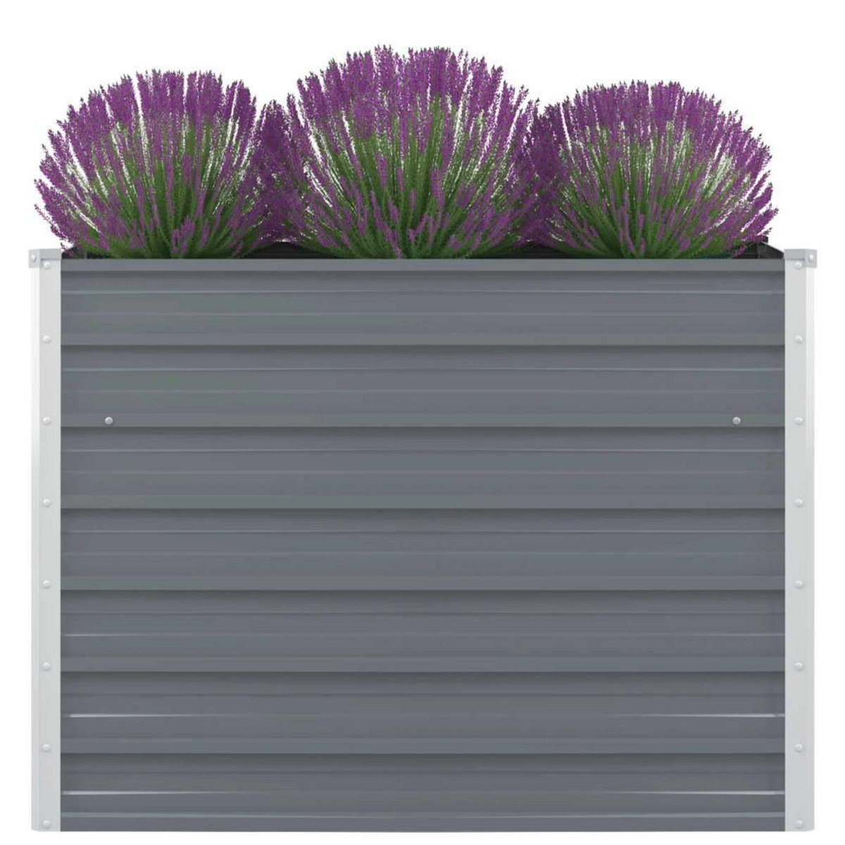 VIDAXL Jardiniere 100x100x77 cm Acier galvanise Gris