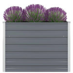 VIDAXL Jardiniere 100x100x77 cm Acier galvanise Gris