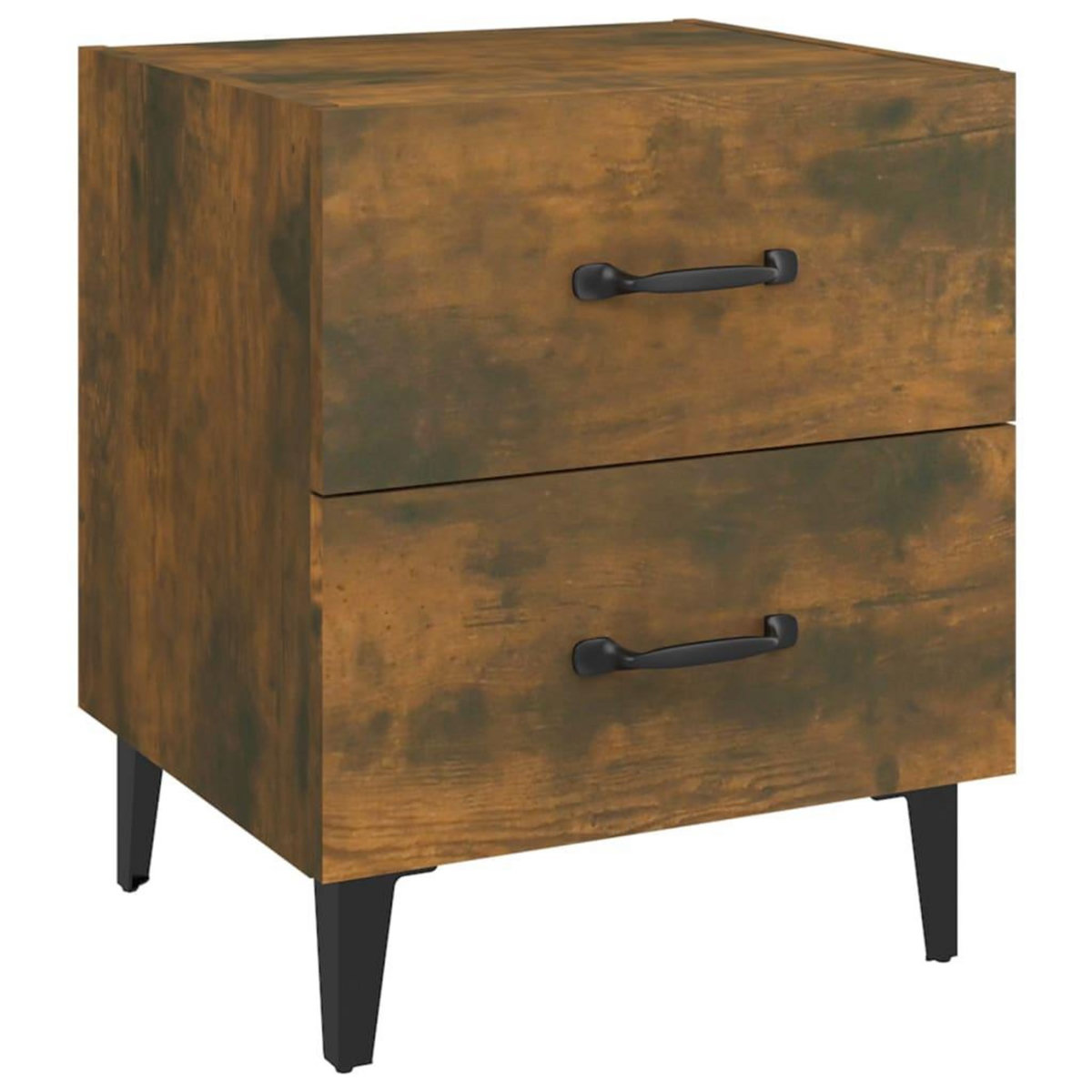 VIDAXL Tables de chevet 2 pcs Chene fume 40x35x47,5 cm
