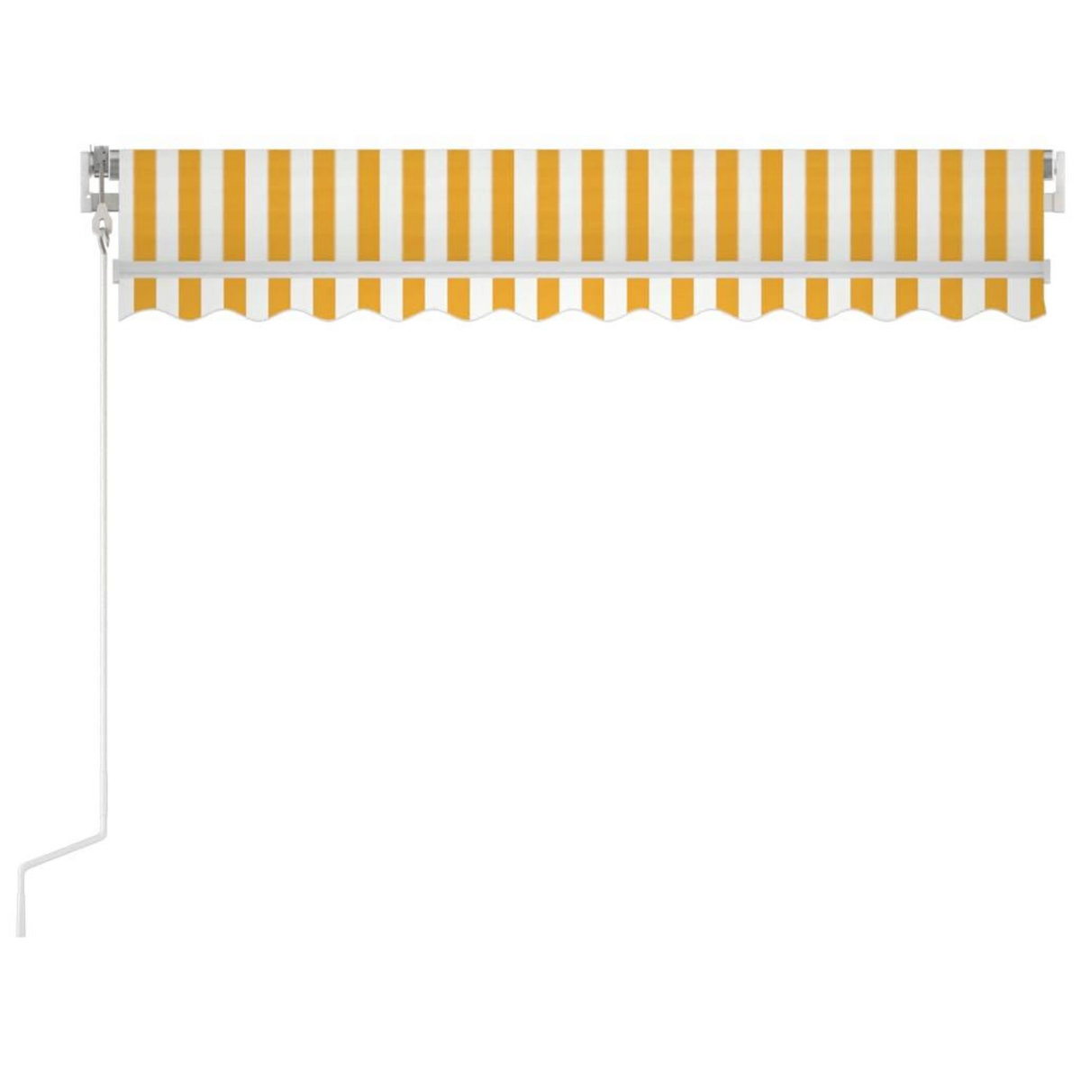 VIDAXL Auvent automatique capteur de vent et LED 300x250cm Jaune/blanc