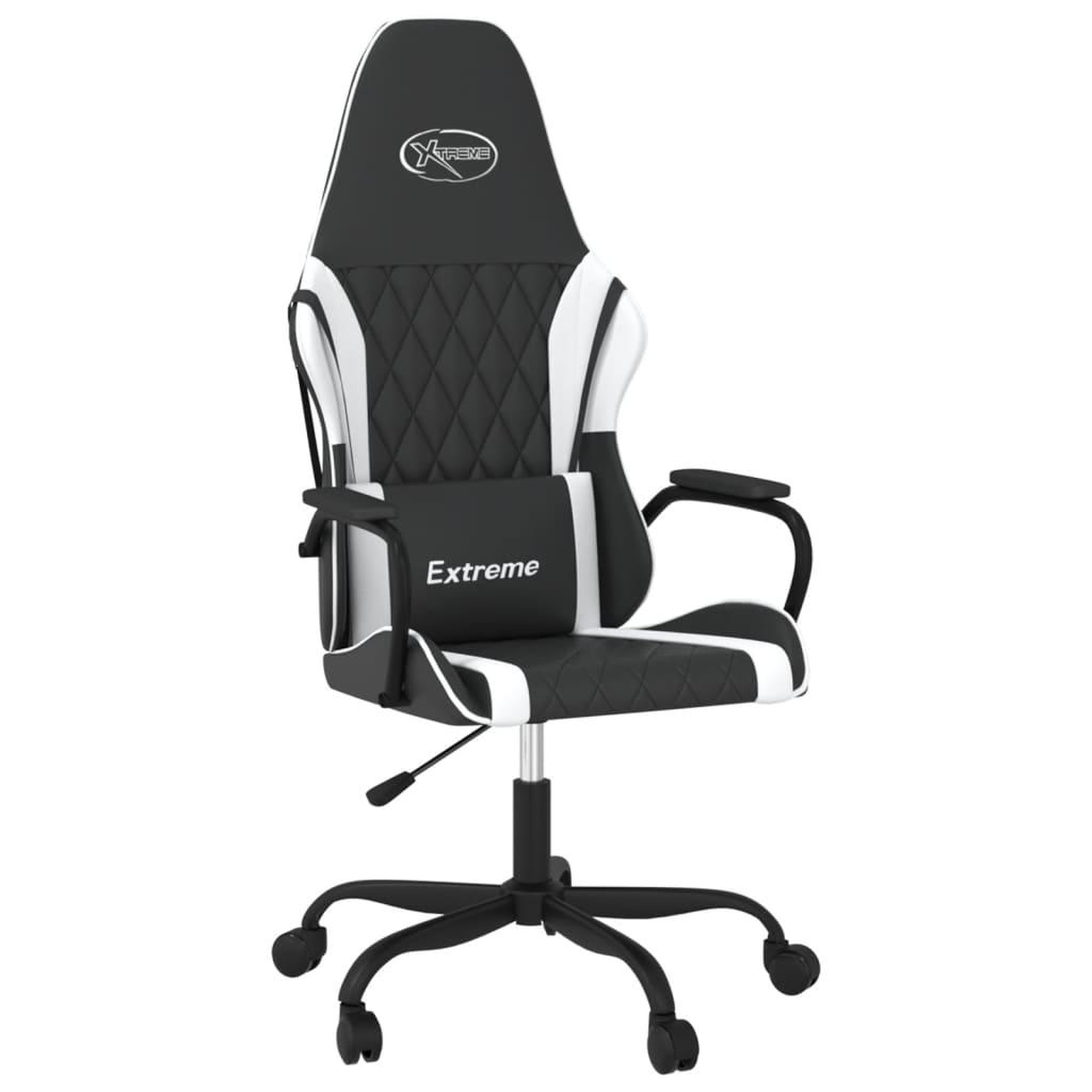 Voir la diapositive 2 : VIDAXL Chaise de jeu de massage Noir et blanc Similicuir
