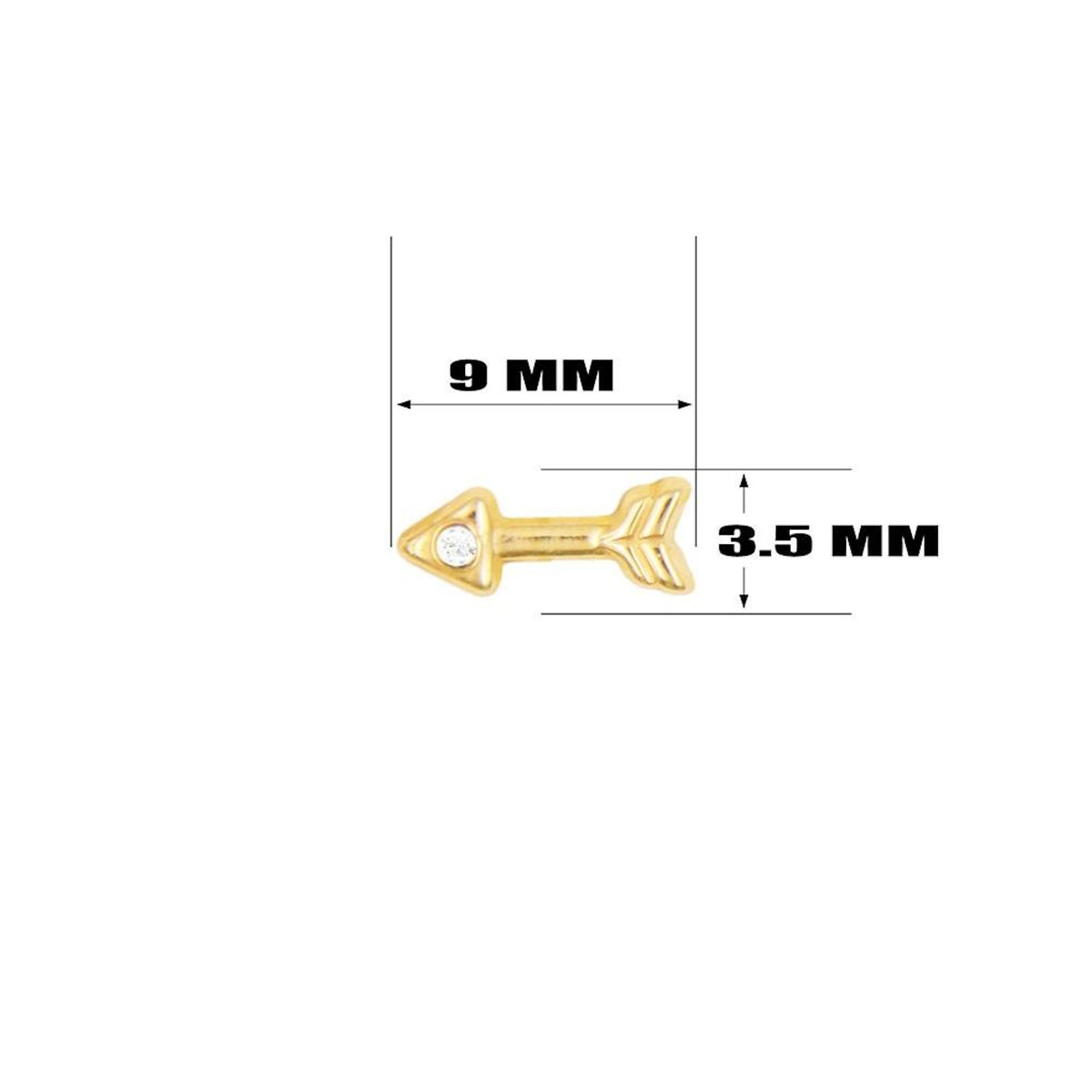 L'ATELIER D'AZUR Boucles d'Oreilles Or Jaune Fleche