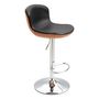 Voir la diapositive 4 : HOMCOM Lot de 2 tabourets de bar design contemporain hauteur d'assise réglable 64-85 cm pivotant 360° revêtement synthétique noir imitation bois