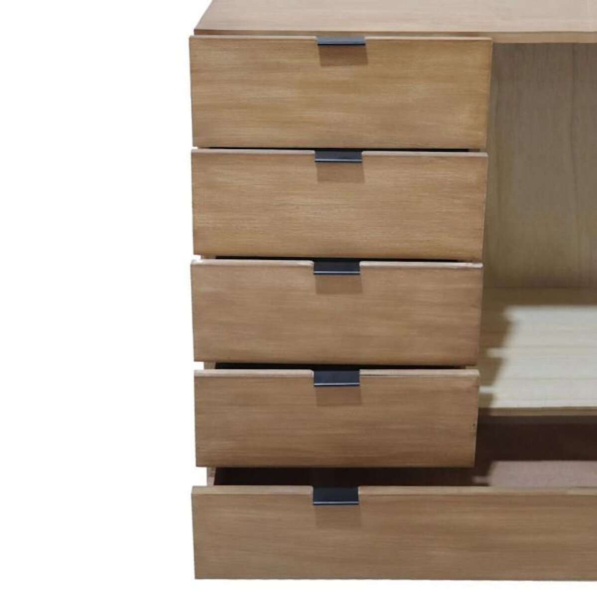 Paris Prix Buffet 5 Tiroirs & 1 Porte  Bolta  112cm Chêne Clair