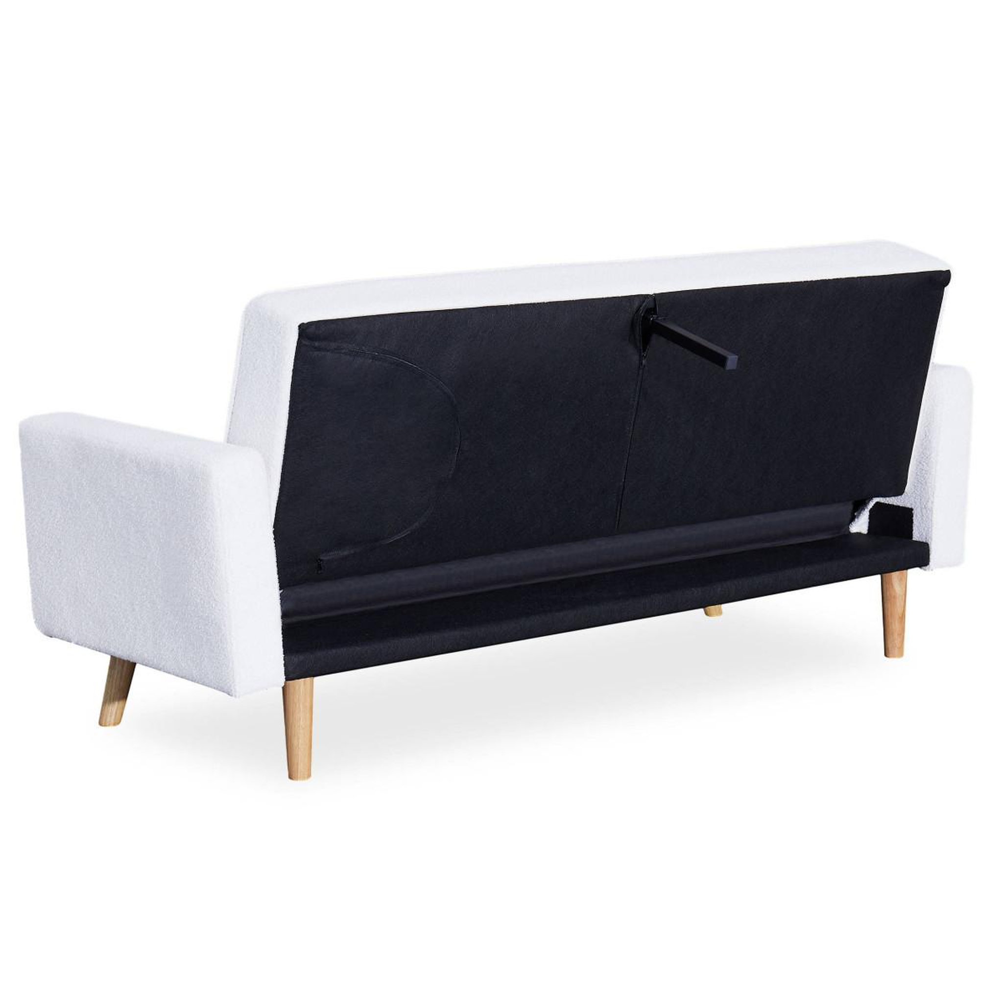 Voir la diapositive 5 : Paris Prix Canapé convertible 3 places bouclette  navya  186cm crème