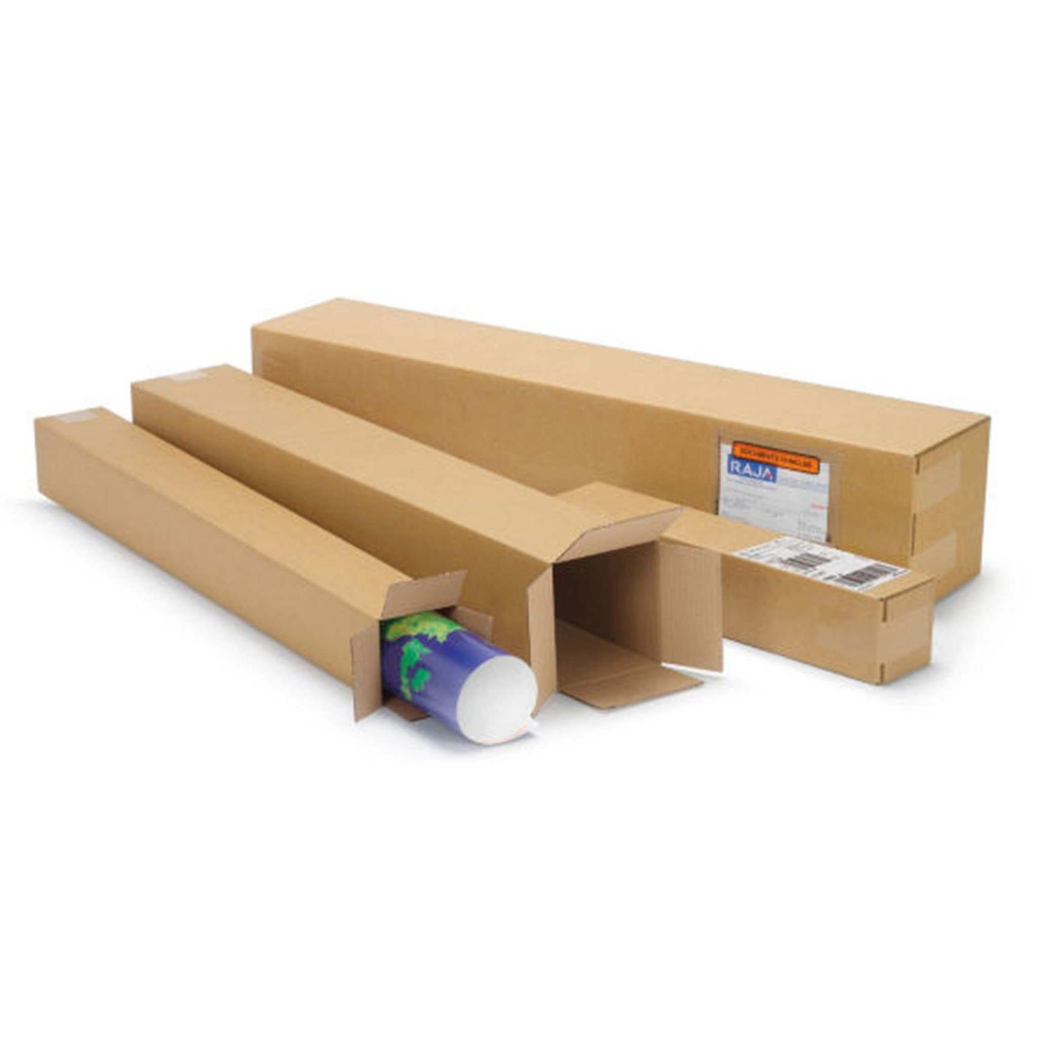 Voir la diapositive 2 : RAJA Carton d'emballage allongé 50 x 10 x 10 cm - simple cannelure