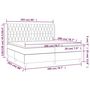 Voir la diapositive 6 : VIDAXL Sommier a lattes de lit matelas LED Gris clair 200x200 cm Tissu