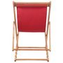 Voir la diapositive 4 : VIDAXL Chaise pliable de plage Tissu et cadre en bois Rouge