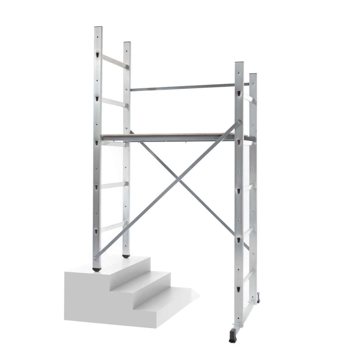 HAILO Echafaudage roulant d'escalier 3m en aluminium - HOBBYSTEP H3