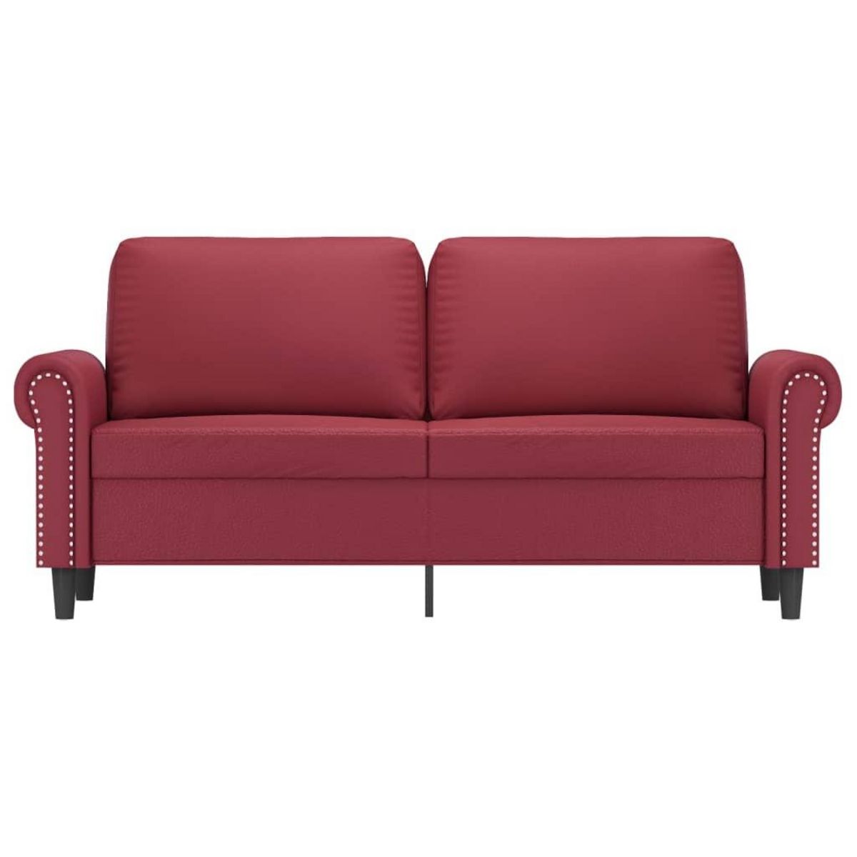 VIDAXL Canape a 2 places Rouge bordeaux 140 cm Similicuir