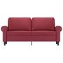 Voir la diapositive 3 : VIDAXL Canape a 2 places Rouge bordeaux 140 cm Similicuir