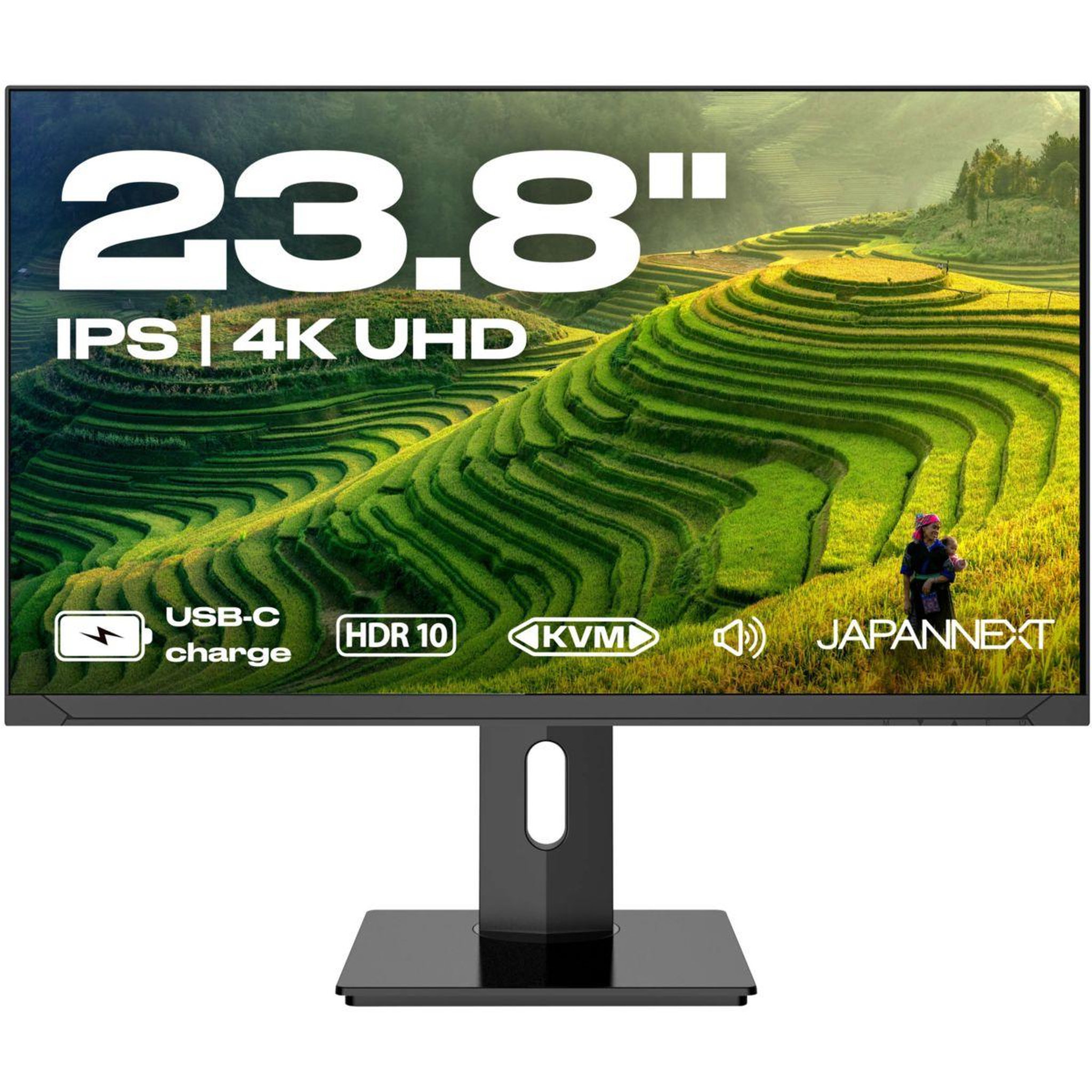 JAPANNEXT Ecran pc 4k jn-ips2380uhdr-c65w-hsp 24'' ips 4k hdr10 usb-c 65w kvm