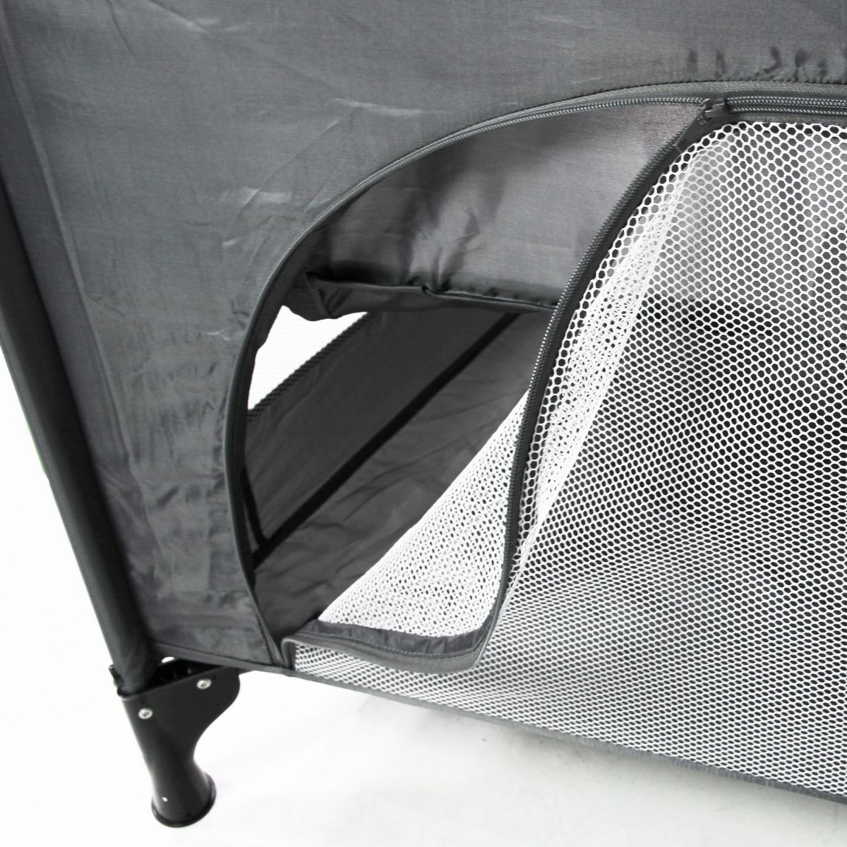 NANIA Parc bébé avec étage Shandy 3 en 1 gris