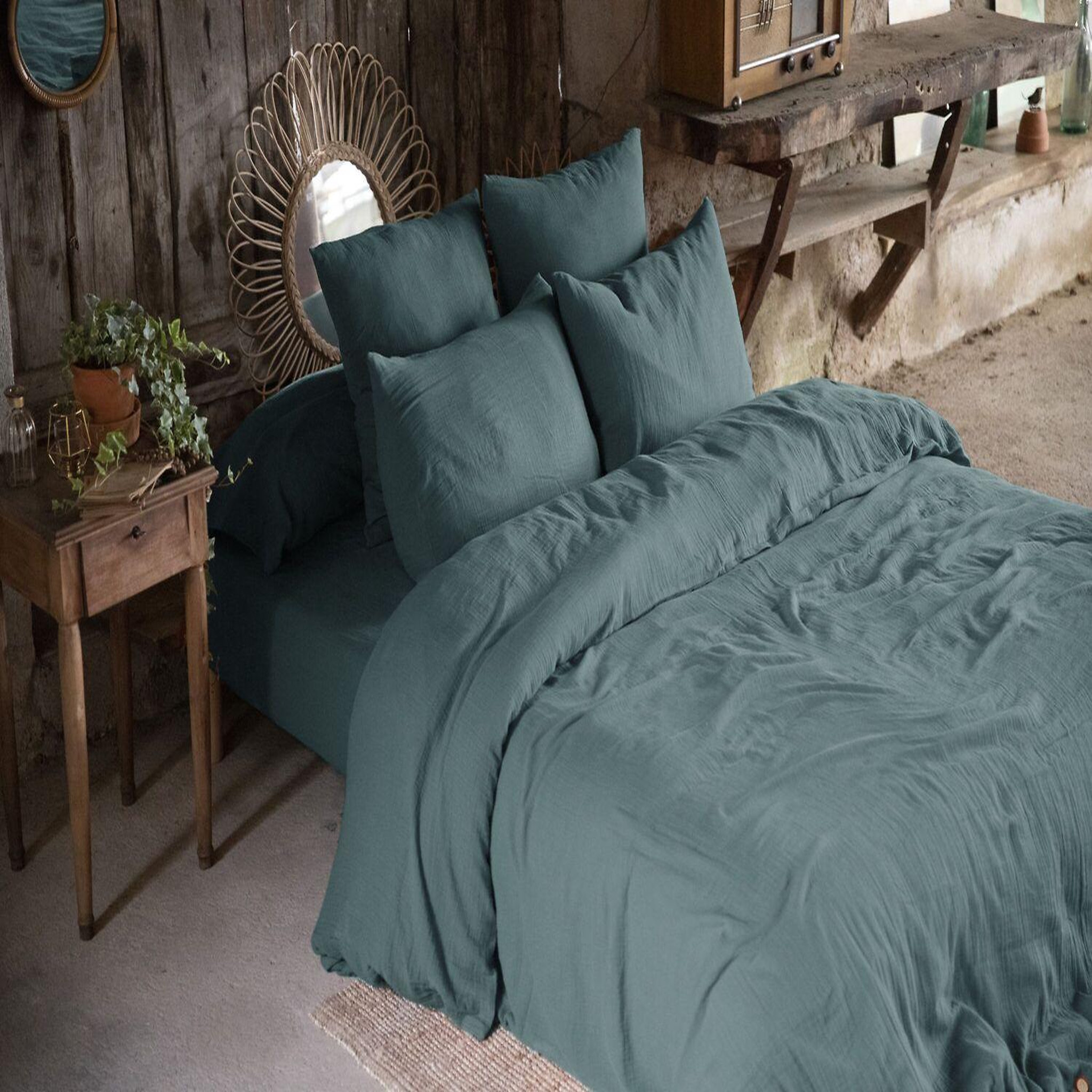 Voir la diapositive 1 : Home collection Housse de couette 100% gaze de coton