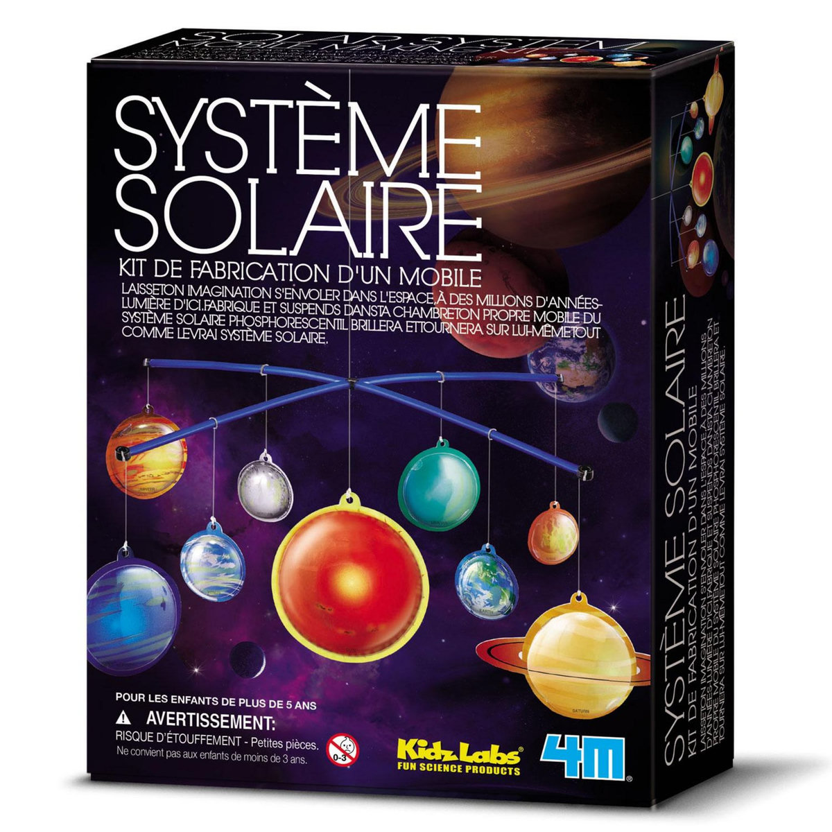 4M Kit de fabrication d'un mobile : Système solaire