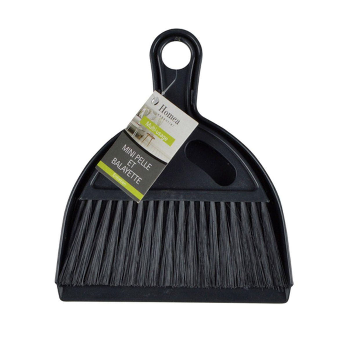 Paris Prix Pelle & Balayette en Plastique  Mini  20cm Anthracite