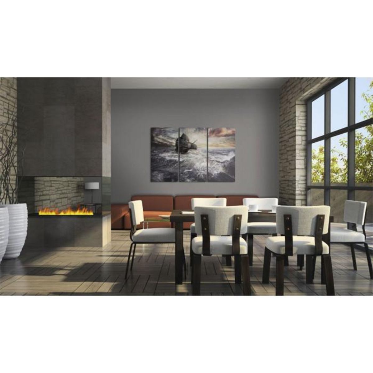 Paris Prix Tableau Imprimé  Bateau Seul en Mer