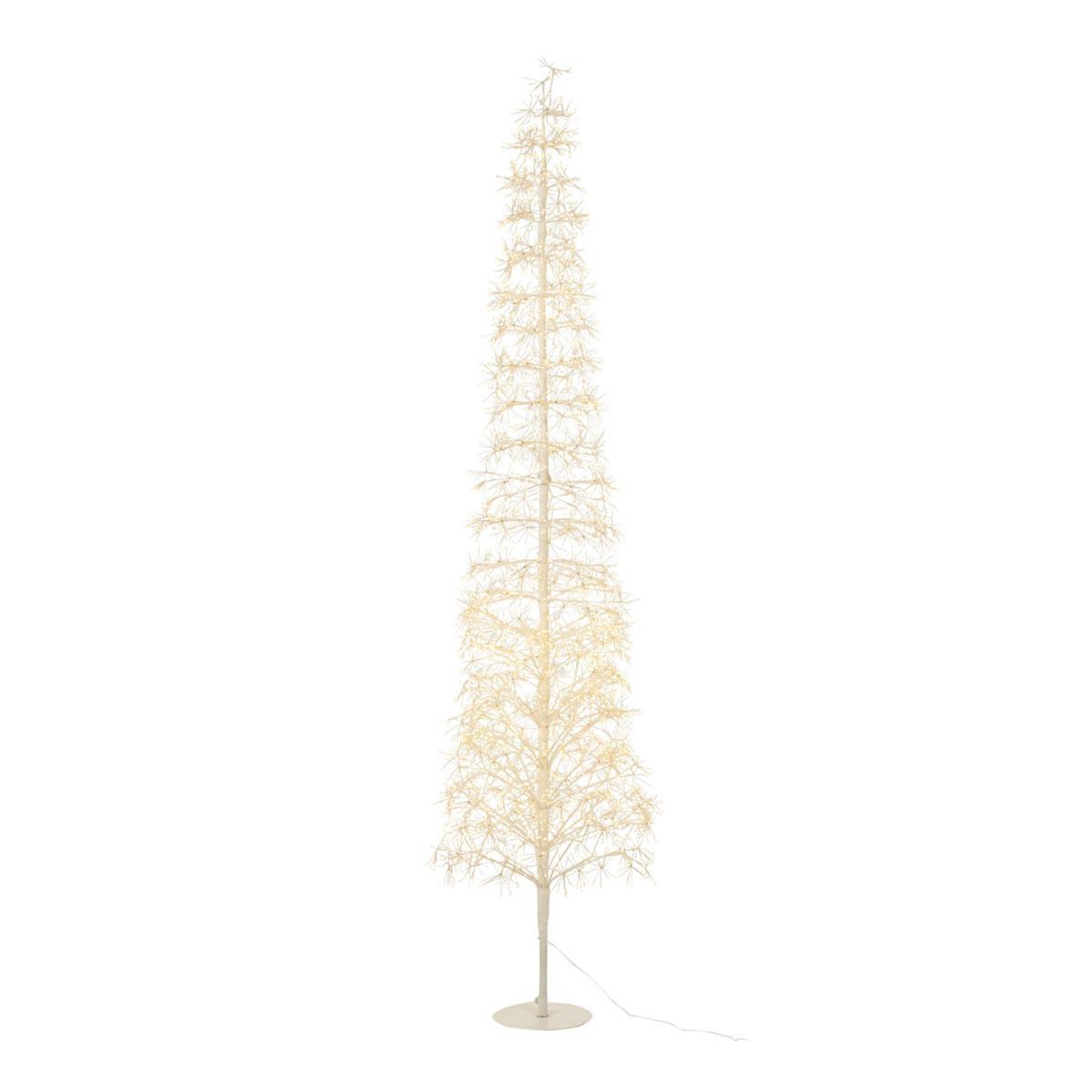 J-LINE Sapin à led en métal  grady  240cm blanc