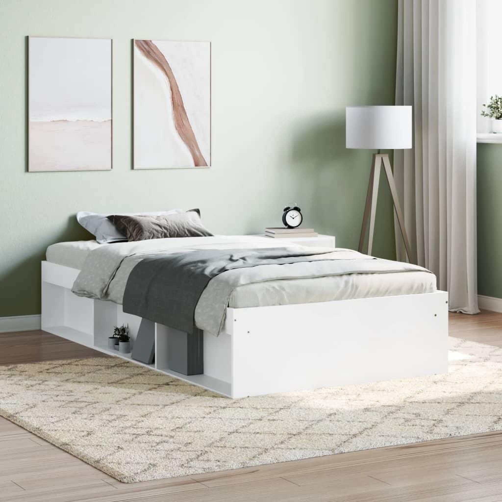VIDAXL Cadre de lit sans matelas blanc 90x200 cm