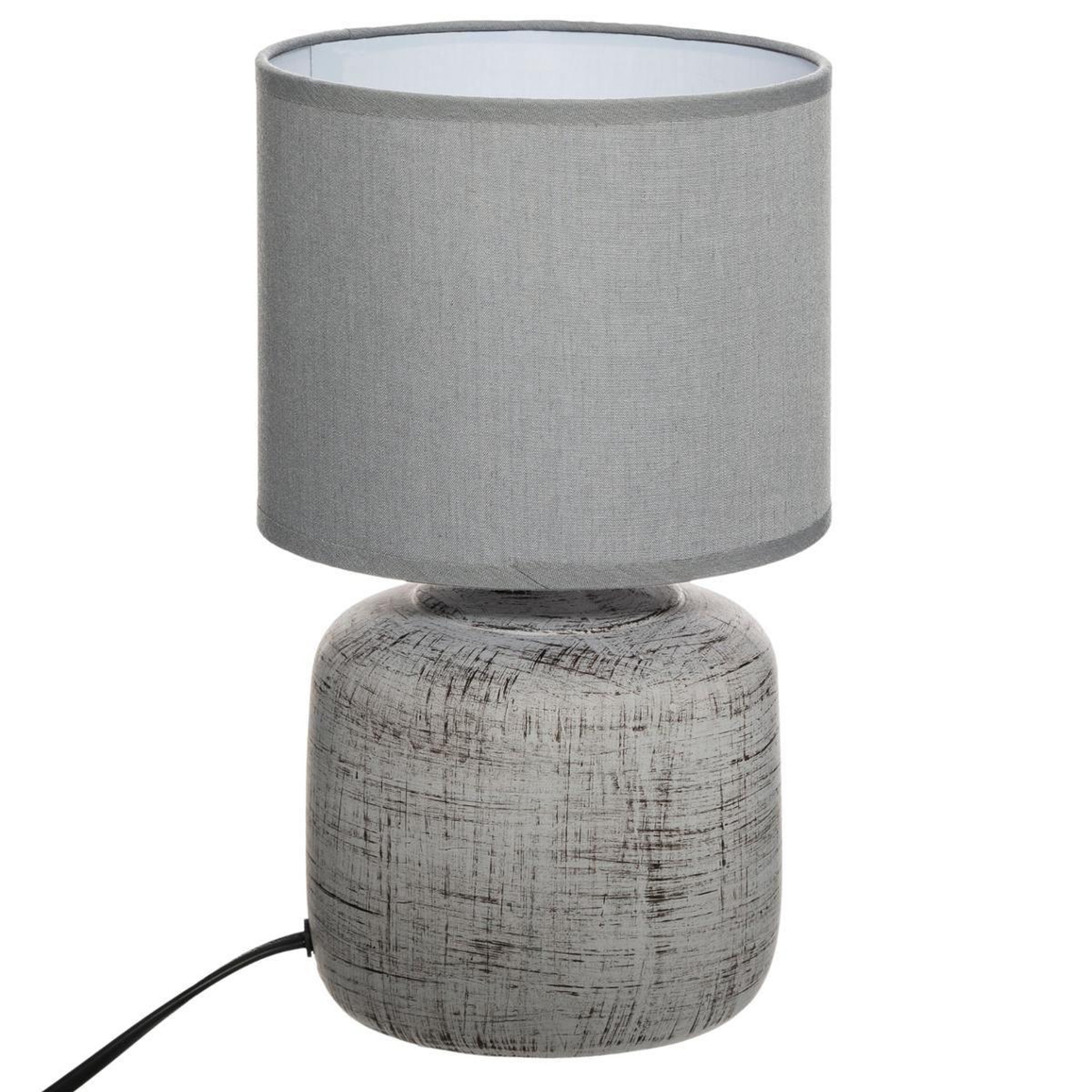ATMOSPHERA Lampe à poser déco  salta  26cm gris